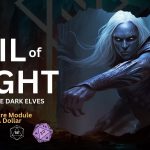 Dark Elf with white hair for Veil of Night Game